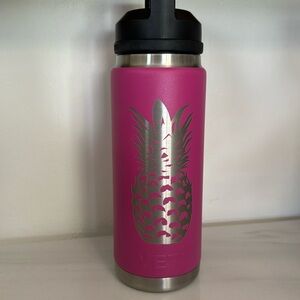Brand New 26oz Pink Yeti with Pineapple engraving